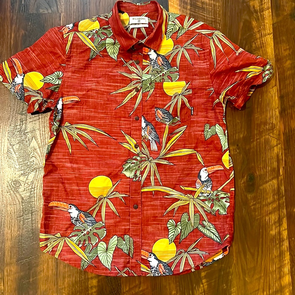 Men's Billabong Cotton Sundays Button-Front Short Sleeve Shirt